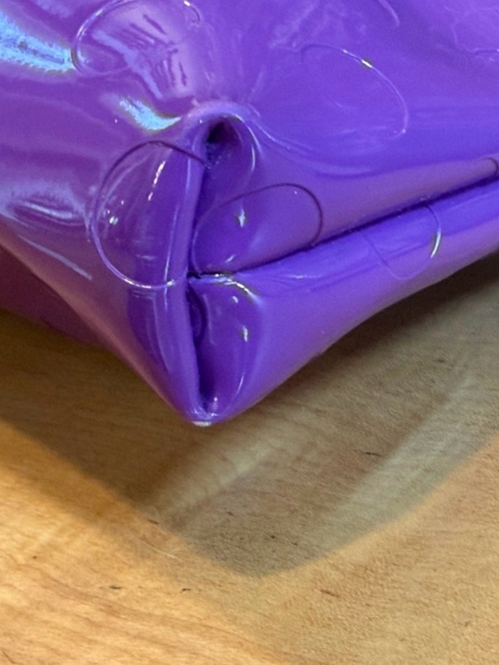 Kate Spade Camellia Street Amy Y2K Barbiecore Patent Bow Crossbody Purple (GUC) - Picture 7 of 10